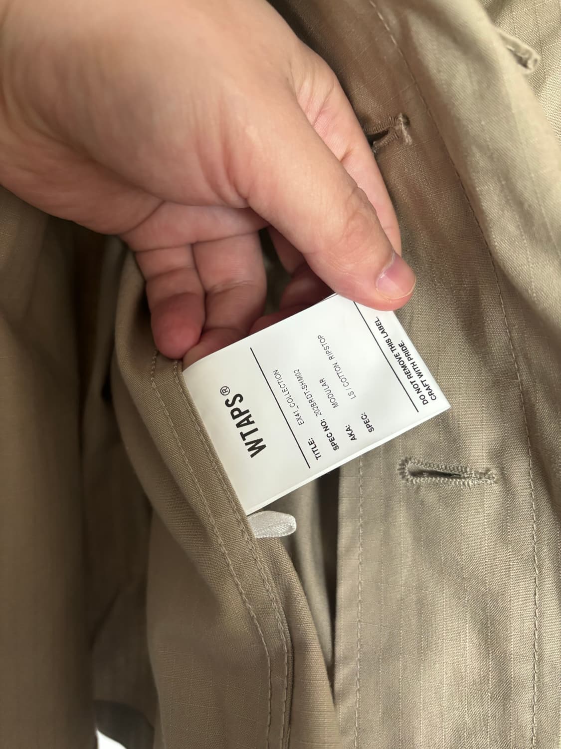 [3] 더블탭스 모듈라 셔츠 20aw 상품이미지5