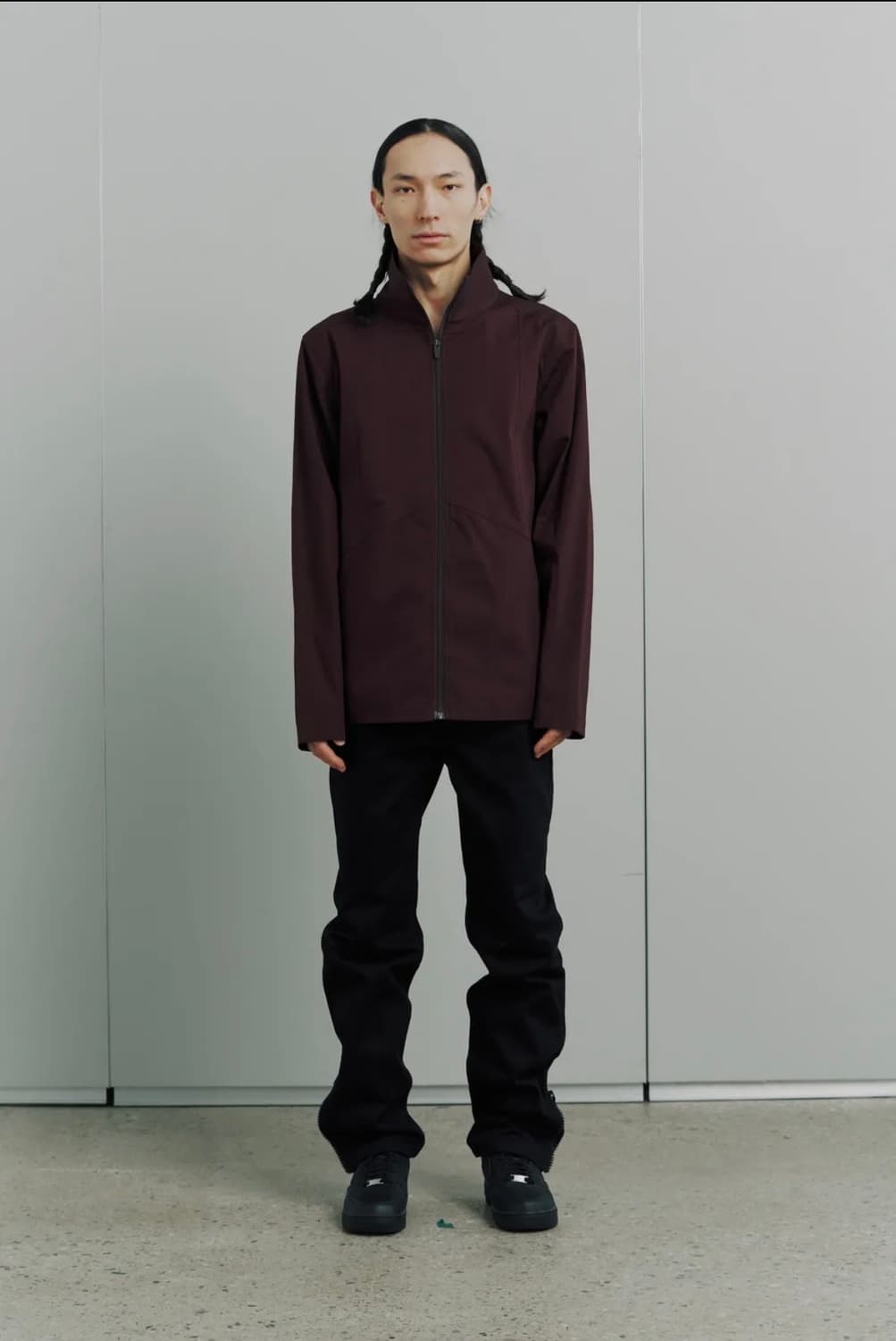 플라스틱 프로덕트 서클 로고 집 자켓 버건디 상품이미지3