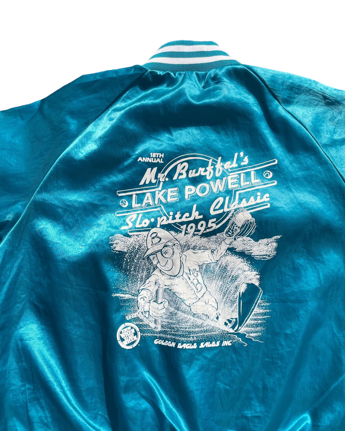 90‘s Bud King Of Beer 새틴 점퍼 상품이미지6