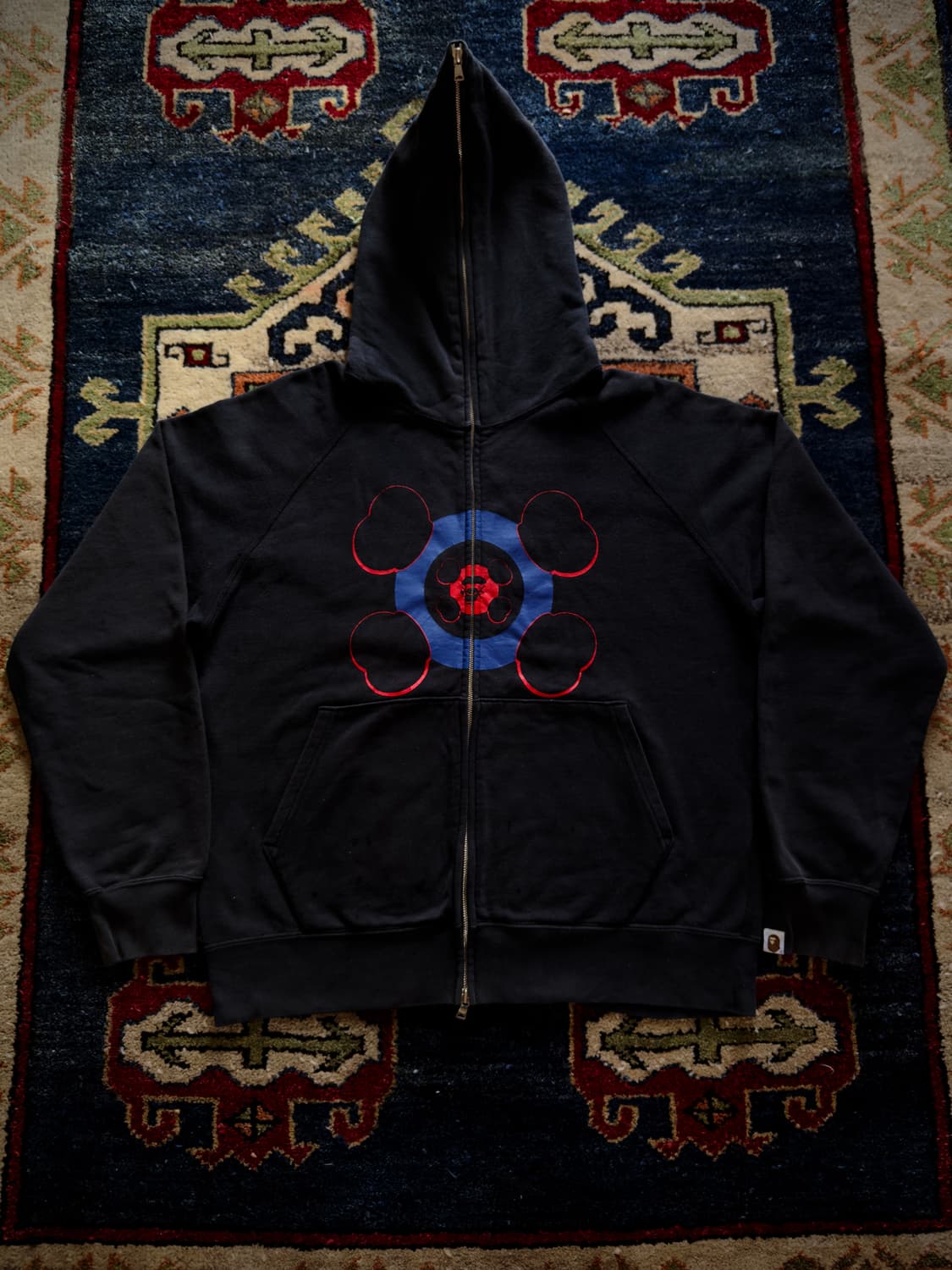 00s BAPE x KAWS Mod Taget logo 후드 풀집업 상품이미지1