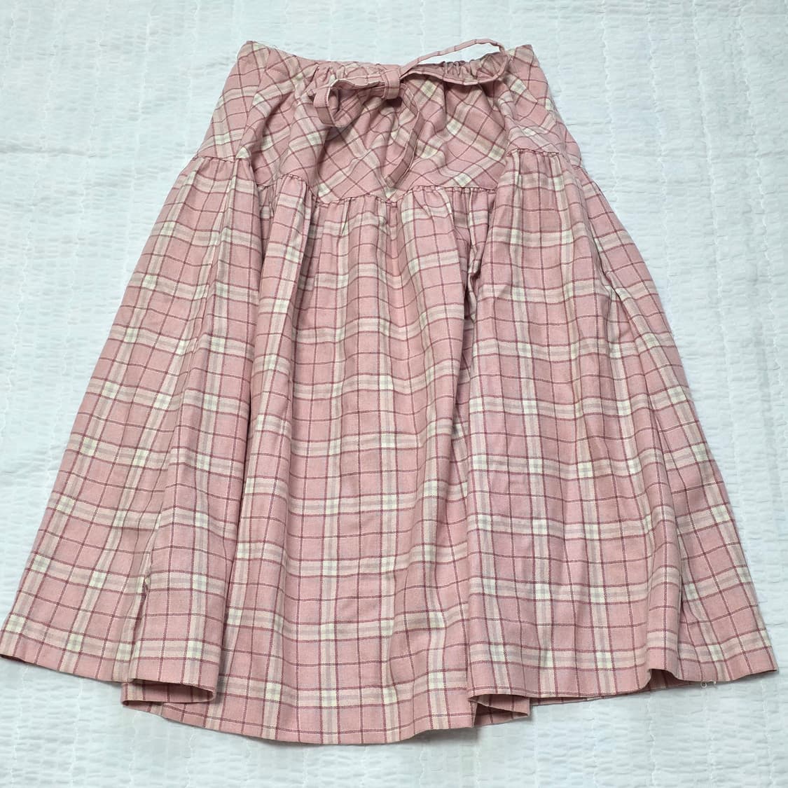 핑크리본 체크 히메 모리걸 스커트 상품이미지1