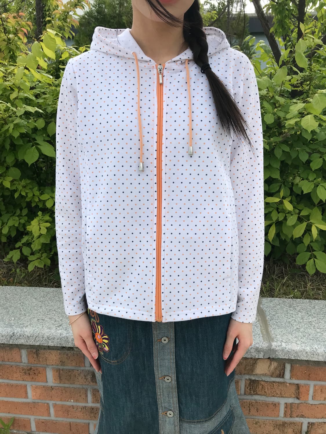 Jpn Dotted Zip Up Hoodies 상품이미지2