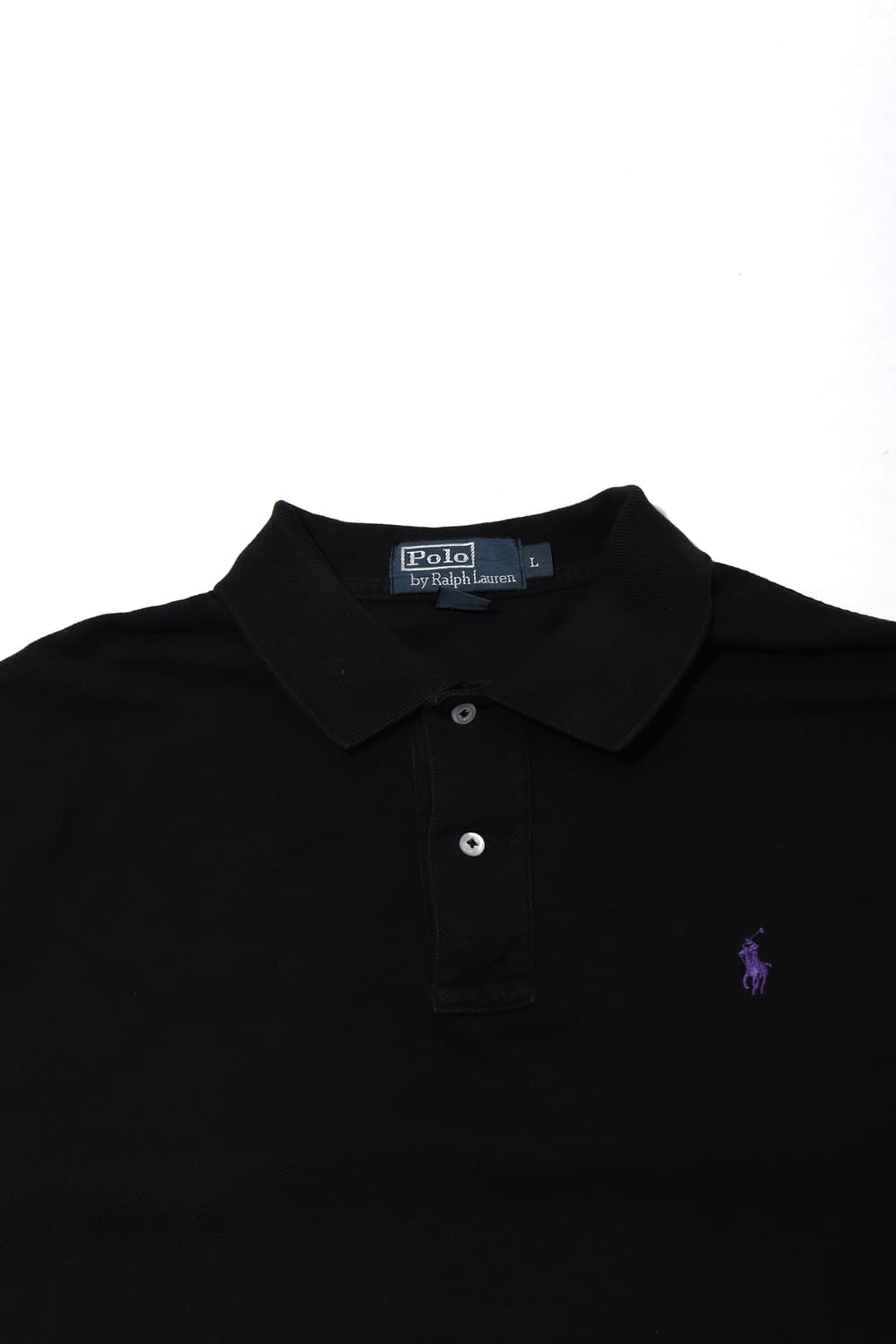 폴로 랄프 로렌 블랙 코튼 폴로 카라티 size L 상품이미지3