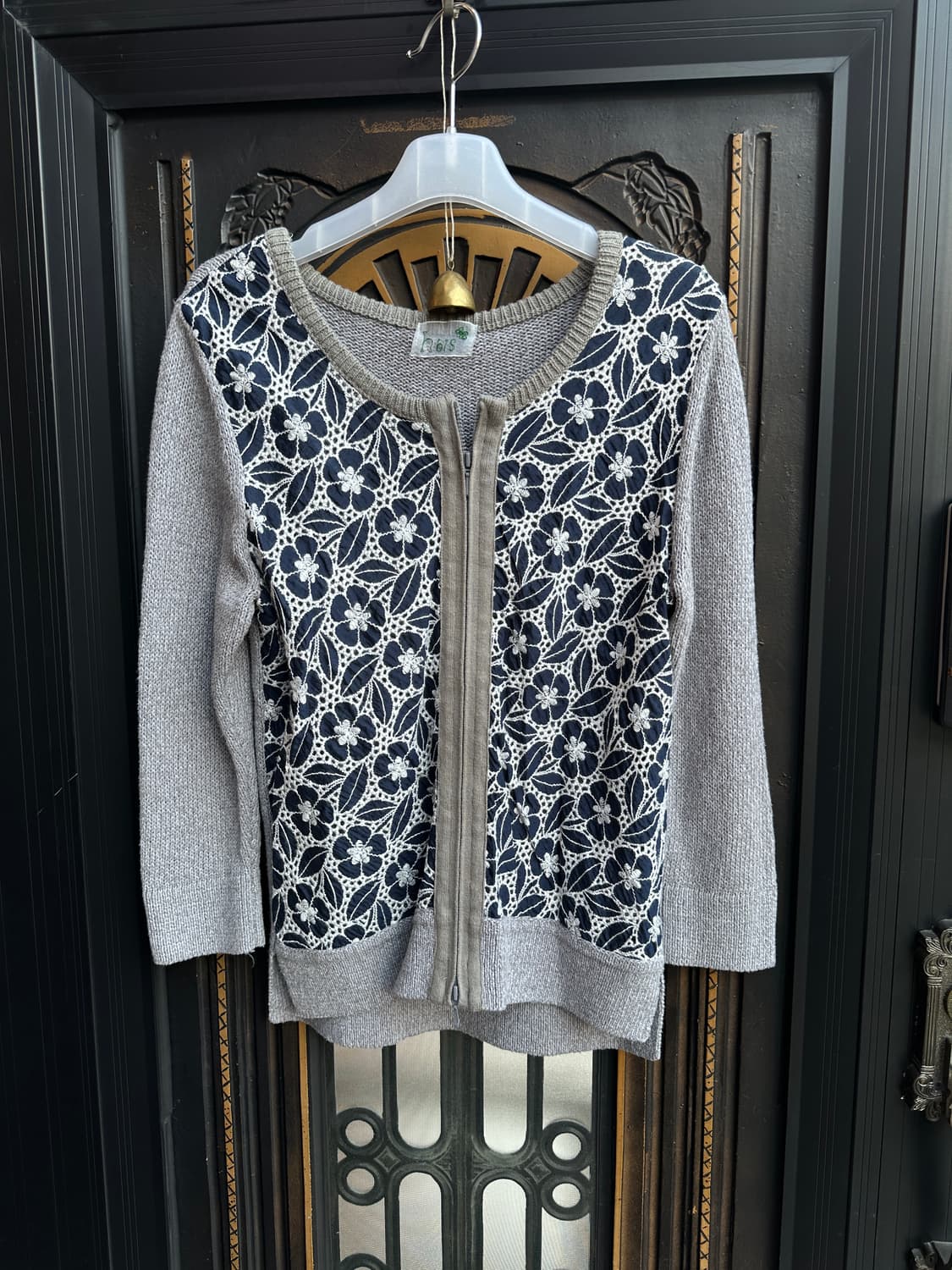 hbis 2way zip flower cardigan 상품이미지1