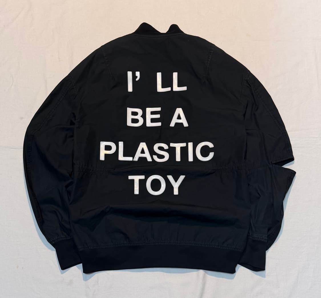 언더커버 14ss 절개 레터링 봄버자켓 블랙 상품이미지2