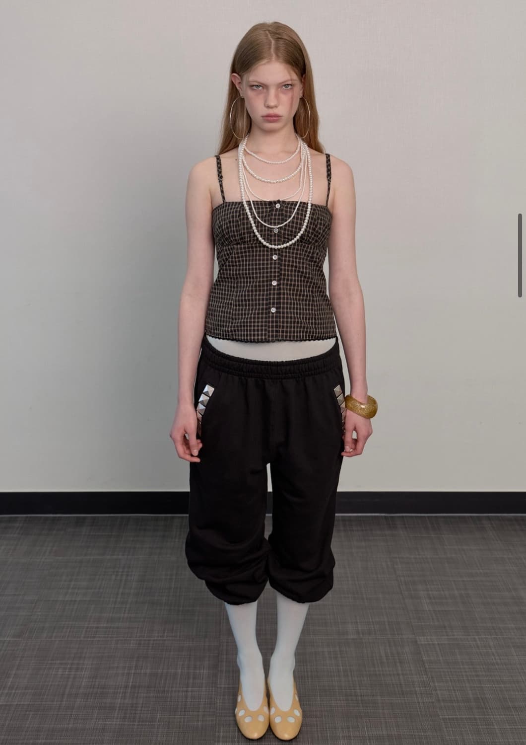 Afewcomments Laced bustier top black 상품이미지1