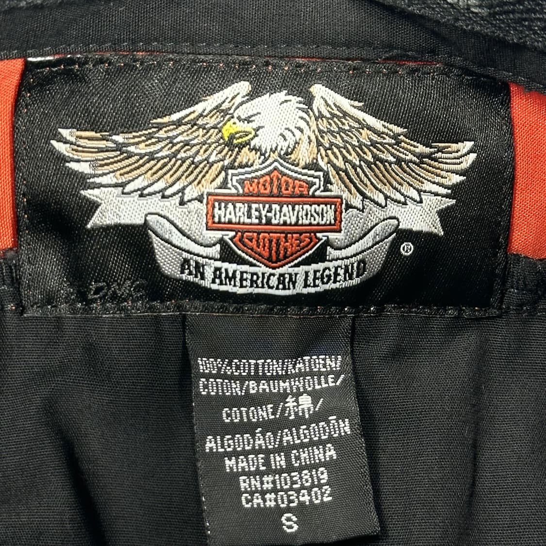 할리데이비슨 아카이브 빅로고 셔츠 블랙 오렌지 S 상품이미지7