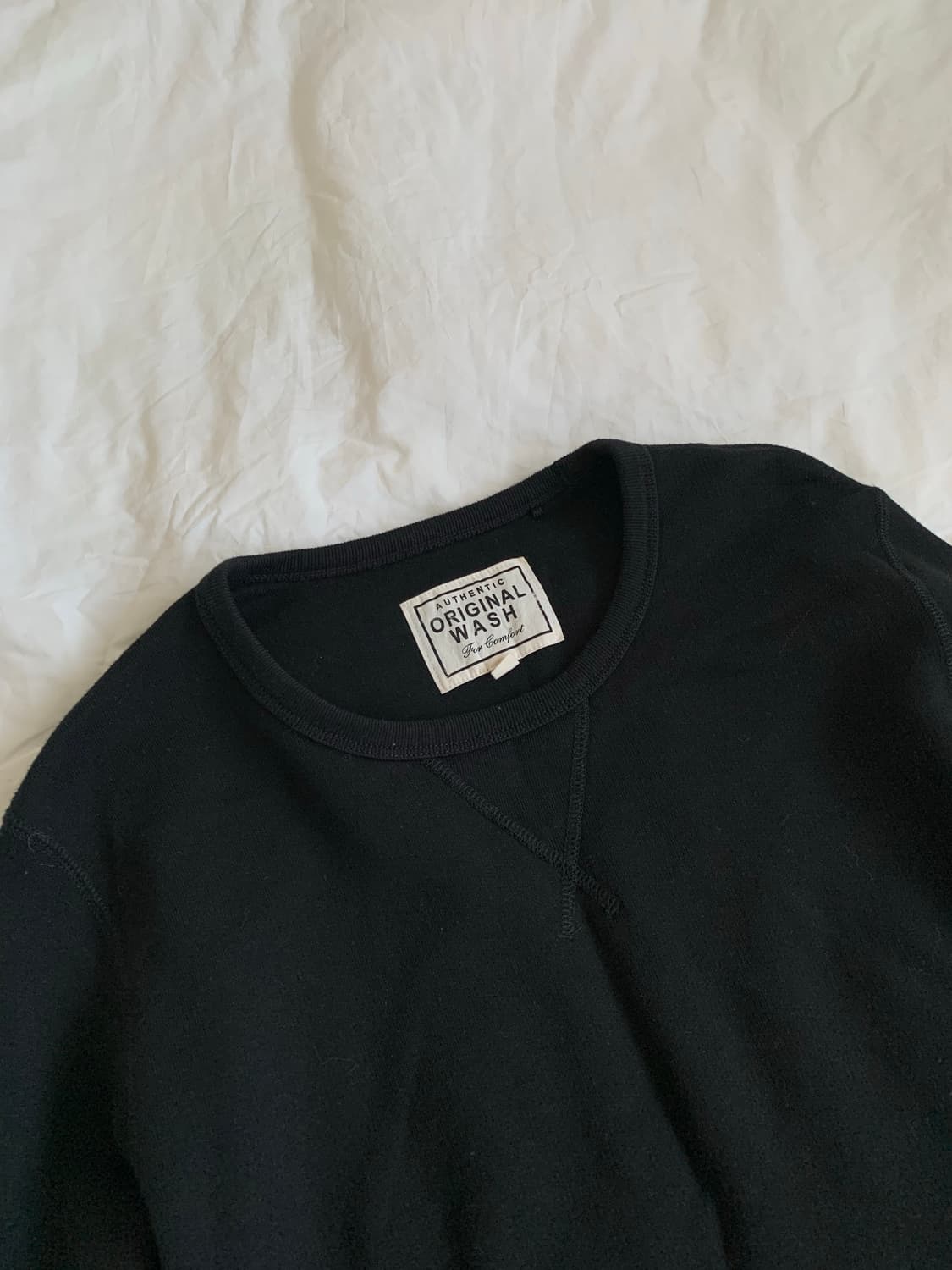 베이직 블랙 맨투맨 상품이미지2