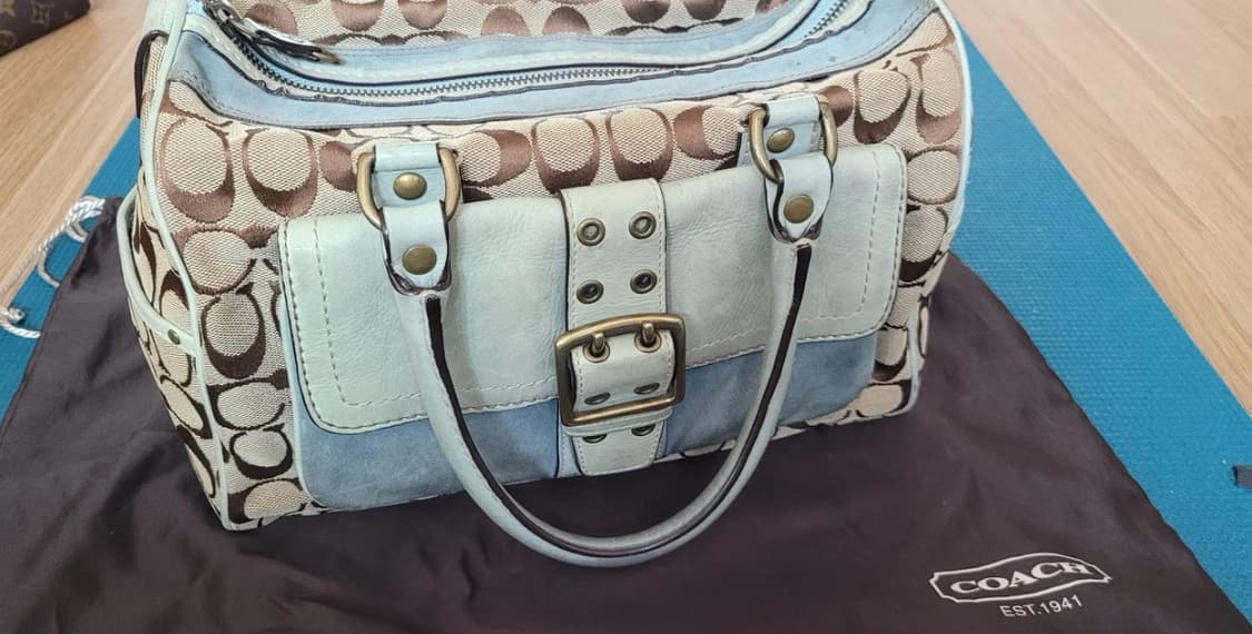 코치가방 코치 민트 블루보스턴백 상품이미지2
