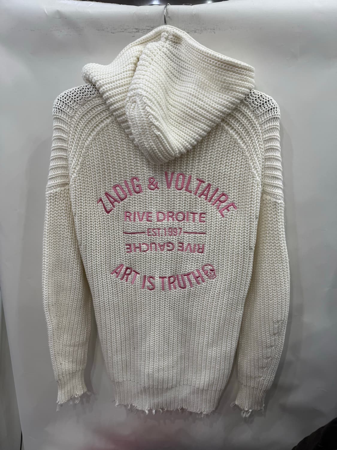 자딕앤볼테르 화이트 후드 니트 가디건 상품이미지3