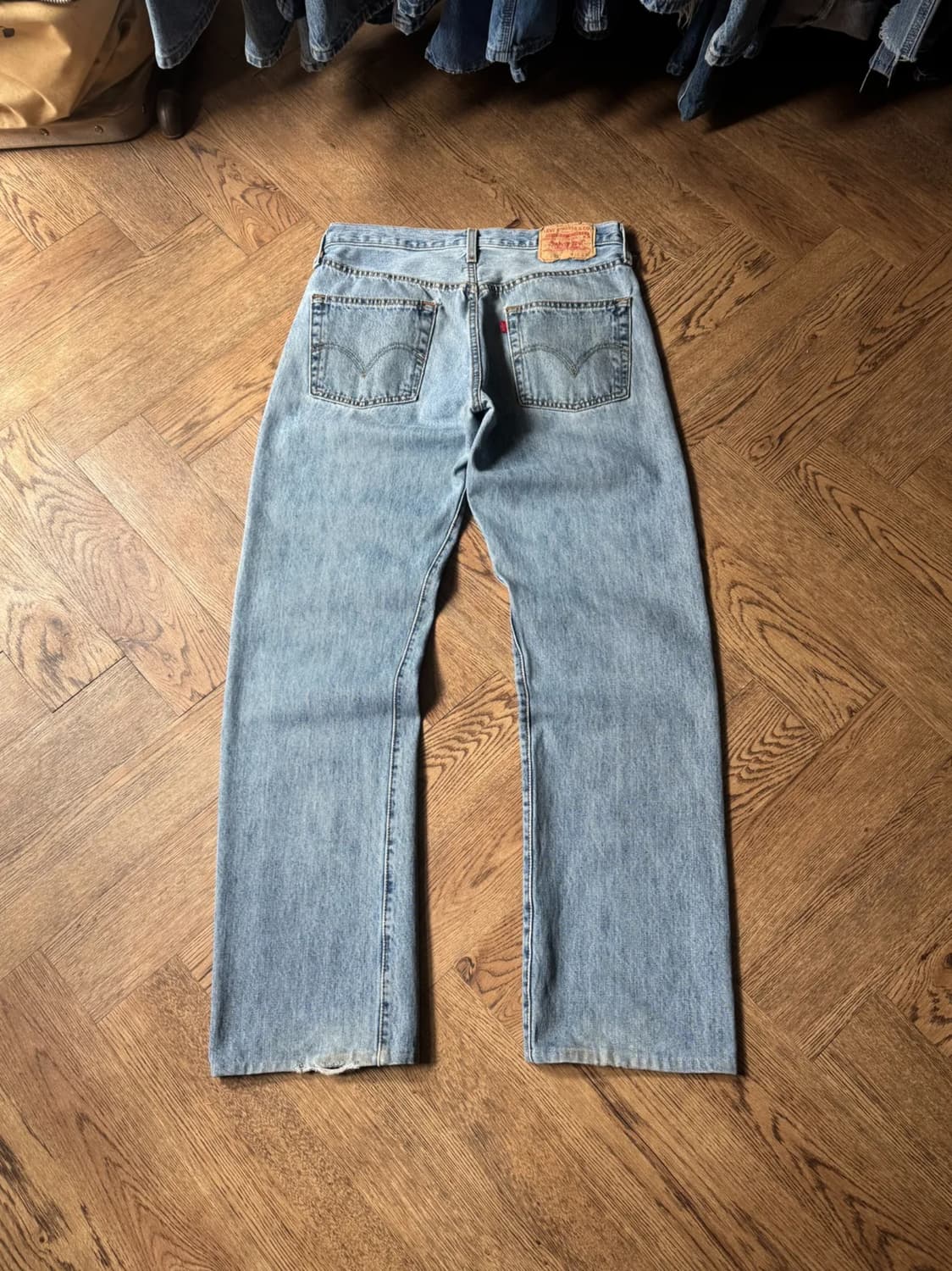 [32]00's 리바이스 501 멕시코제 빈티지 워싱 데님 팬츠 상품이미지1