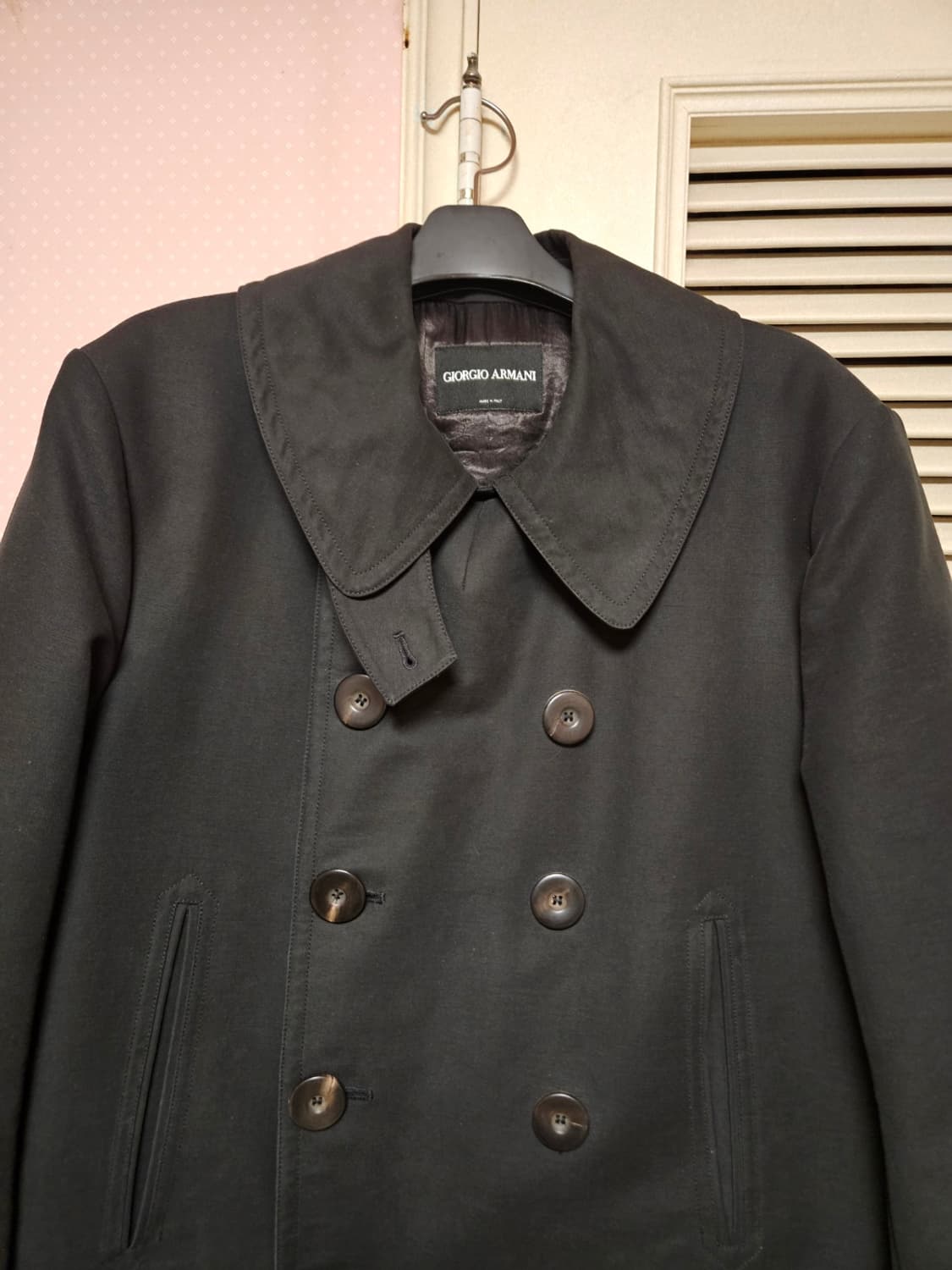 [명품] 조르지오 아르마니 & 로로피아나. 더블 트렌치 피코트(블랙라벨) 상품이미지4