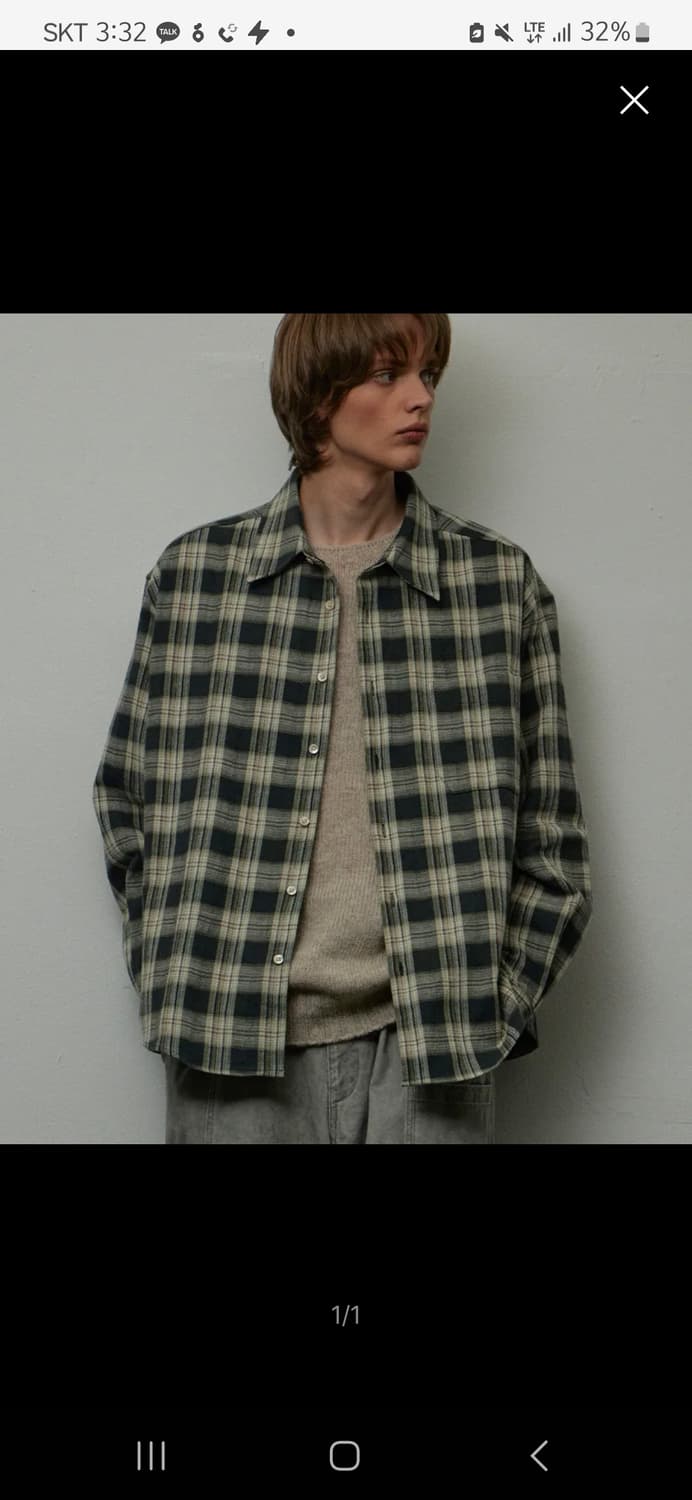 르아브 빈티지맛 체크셔츠 M 상품이미지2