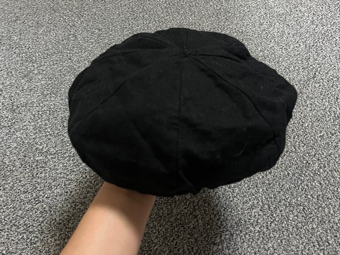 밀리어네어햇 헤링본 린넨 베레모 블랙 상품이미지2