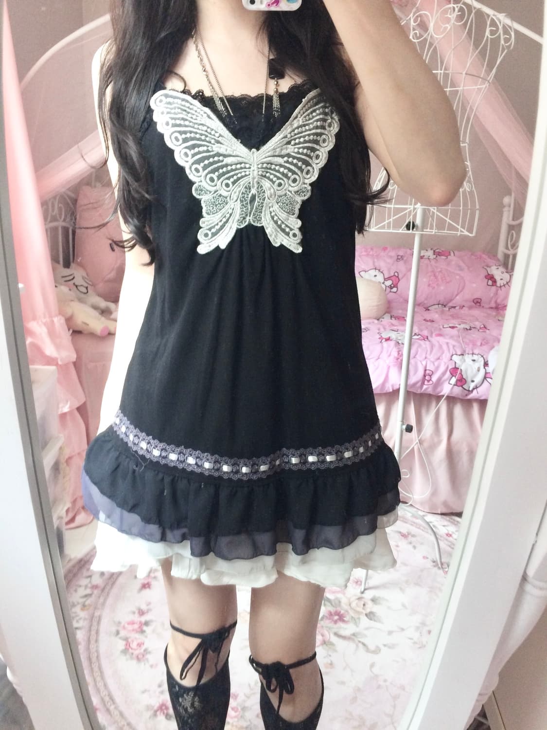 Vintage Axes femme Butterfly Lace Camiso 상품이미지3