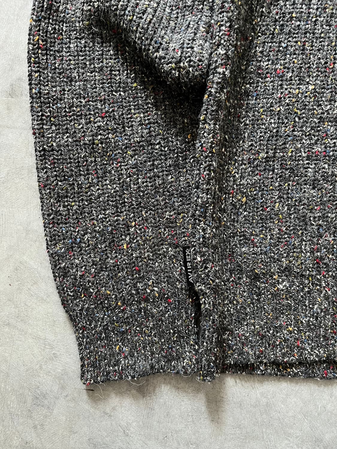 Avirex 아비렉스 자수로고 차콜 보카시 울 니트 상품이미지5