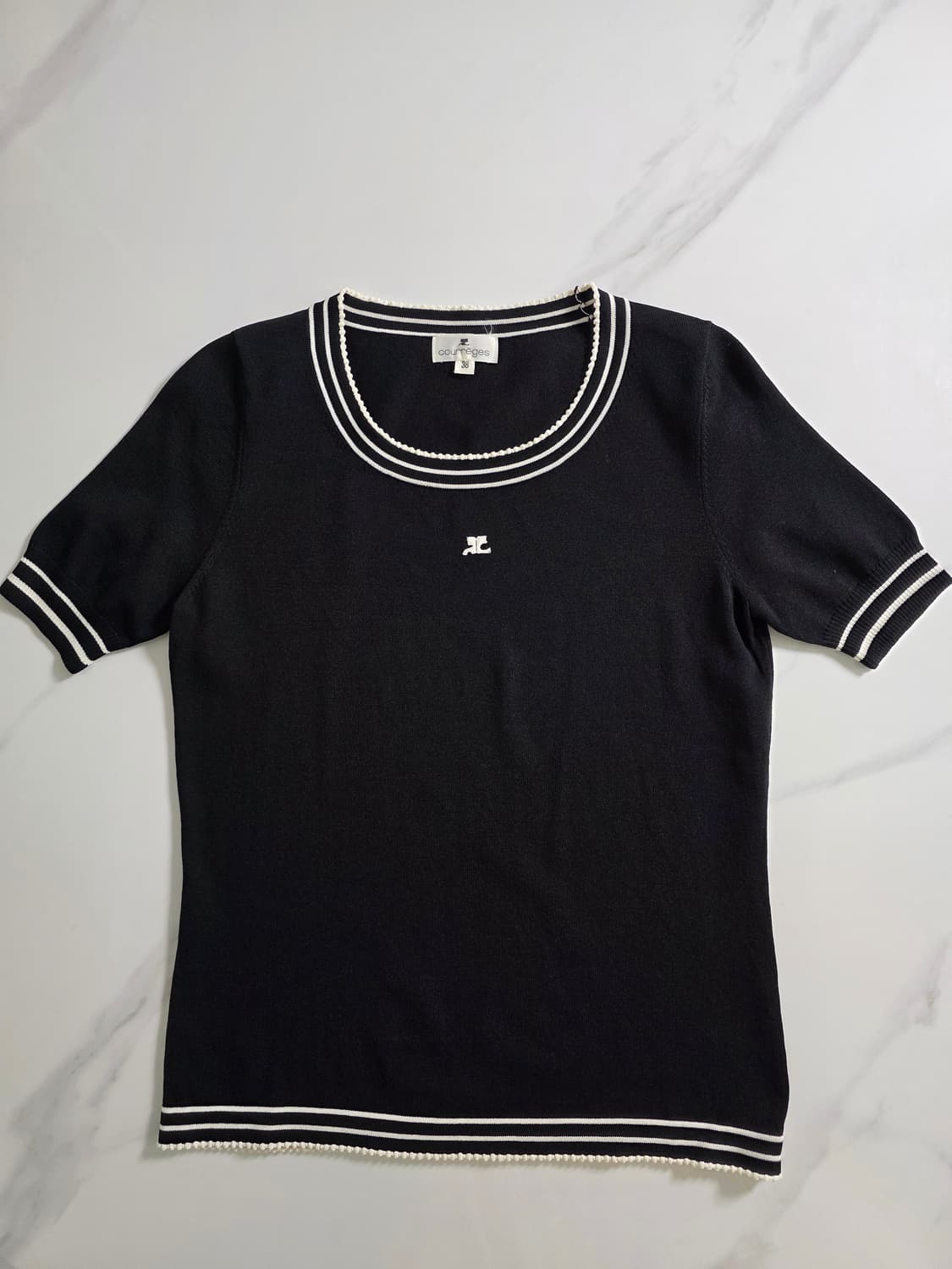 Courrèges / 쓰리라인 배색 니트 셋업 상품이미지2
