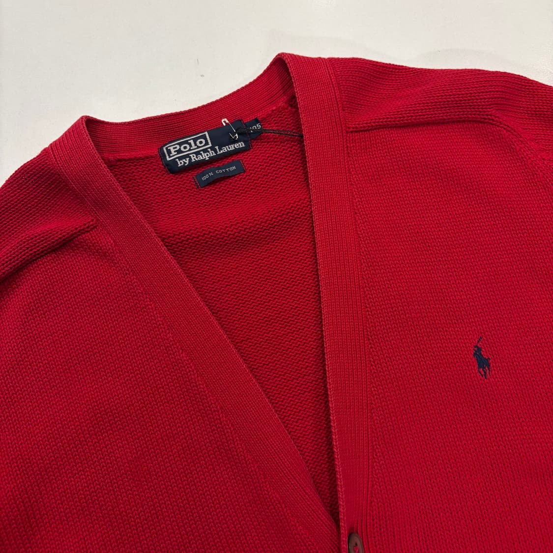 [105] 90s 폴로 랄프로렌 일경물산 레드 가디건 B797 상품이미지3