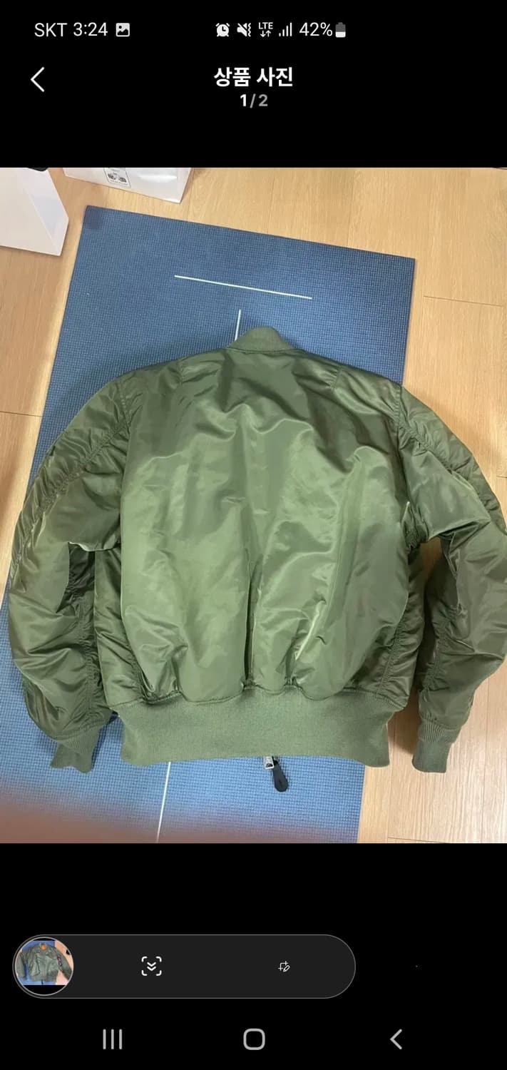 알파인더스트리 MA-1 m사이즈 신품급 상품이미지2