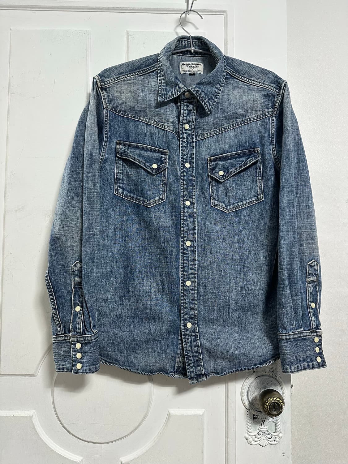 쇼트 웨스턴 데님 셔츠 상품이미지1