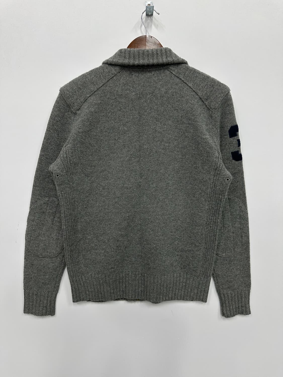 폴로 네이비 빅포니 그레이 니트집업  상품이미지5