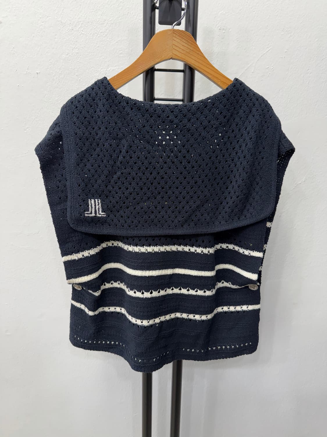 정품) 랑방 한섬 스트라이프 니트 탑 F 상품이미지5