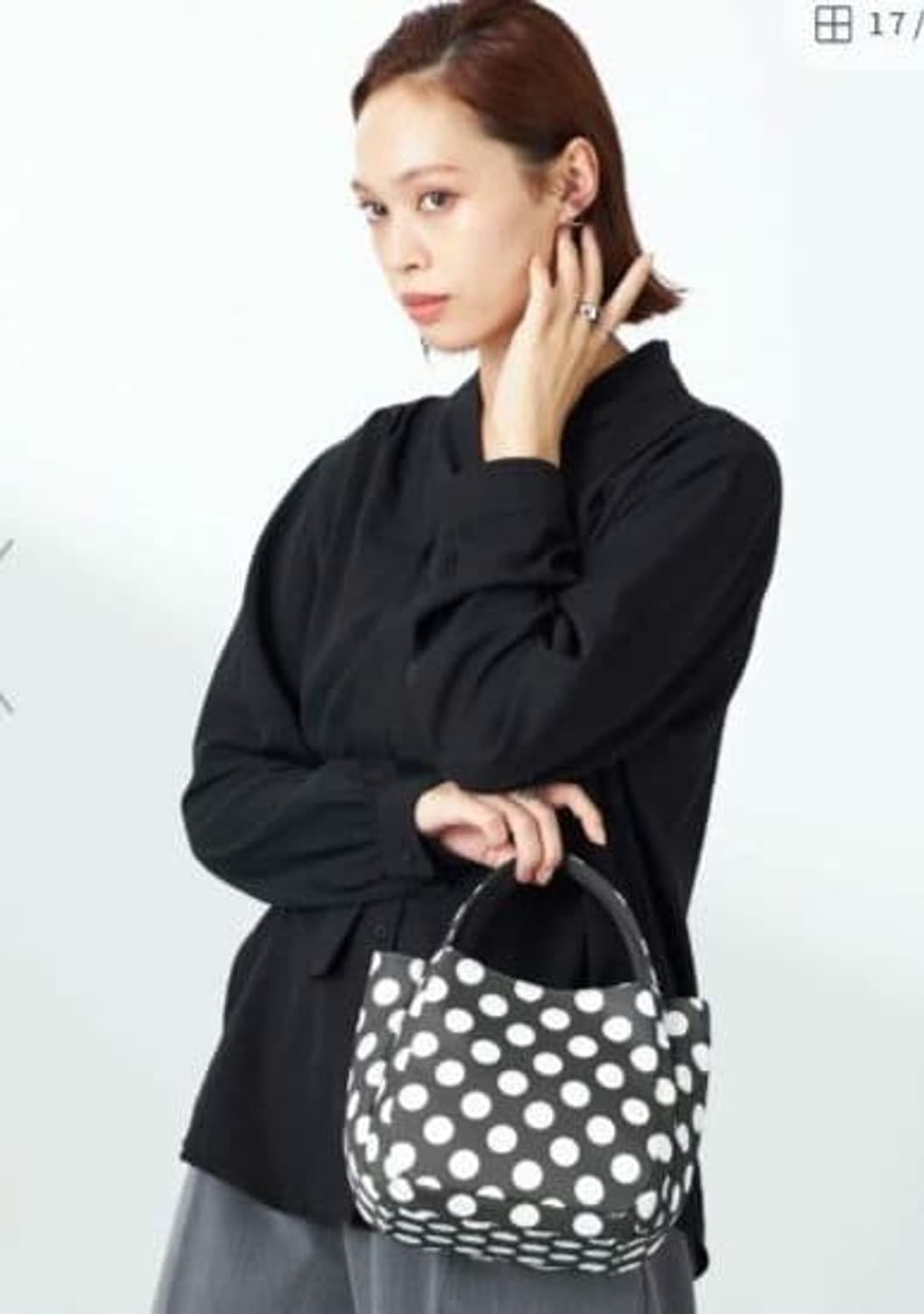 요지 야마모토 Y'SACCS x 키무라 타에 폴카 도트 토트백 상품이미지8