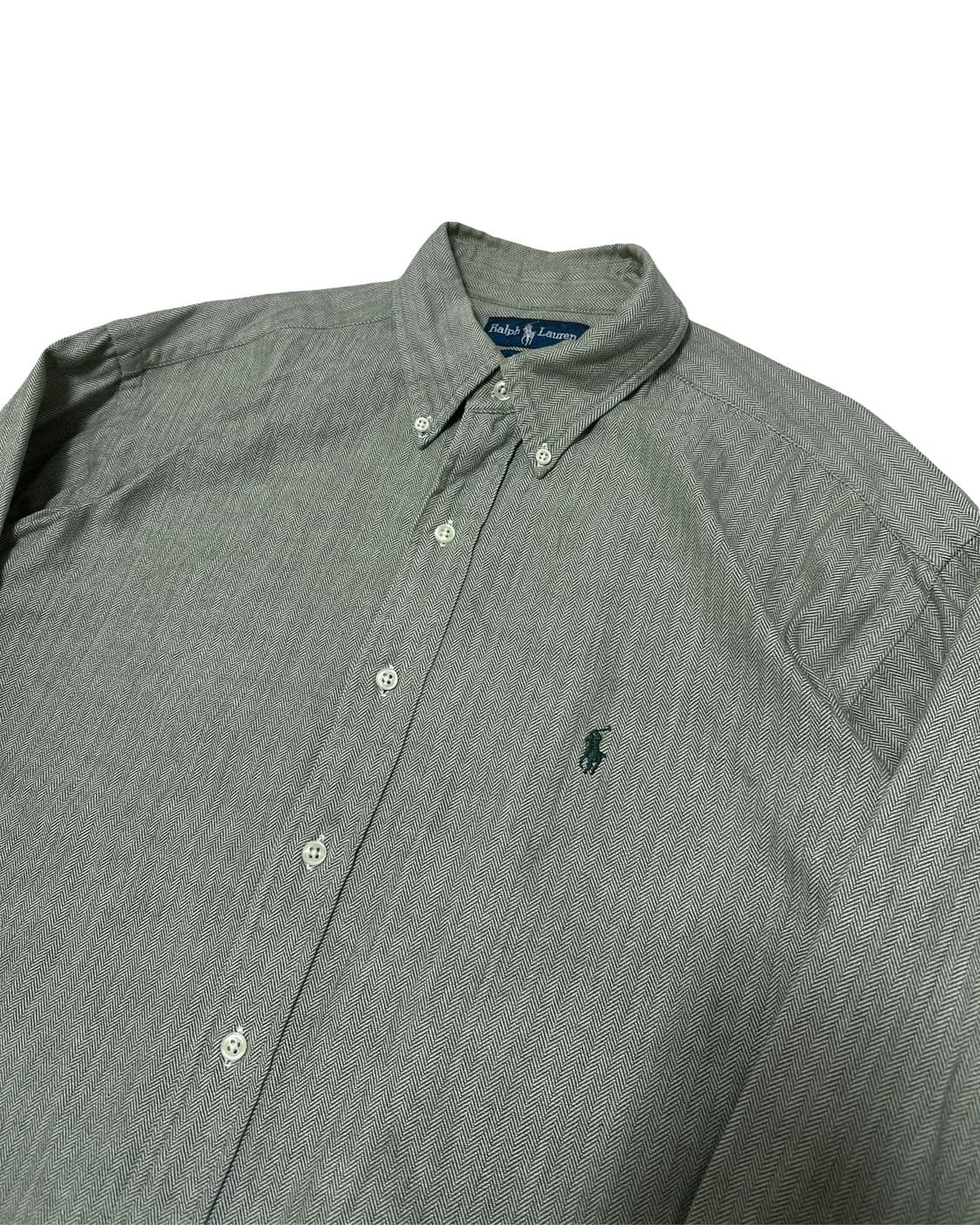 폴로 랄프로렌 헤링본 그린 셔츠 상품이미지3