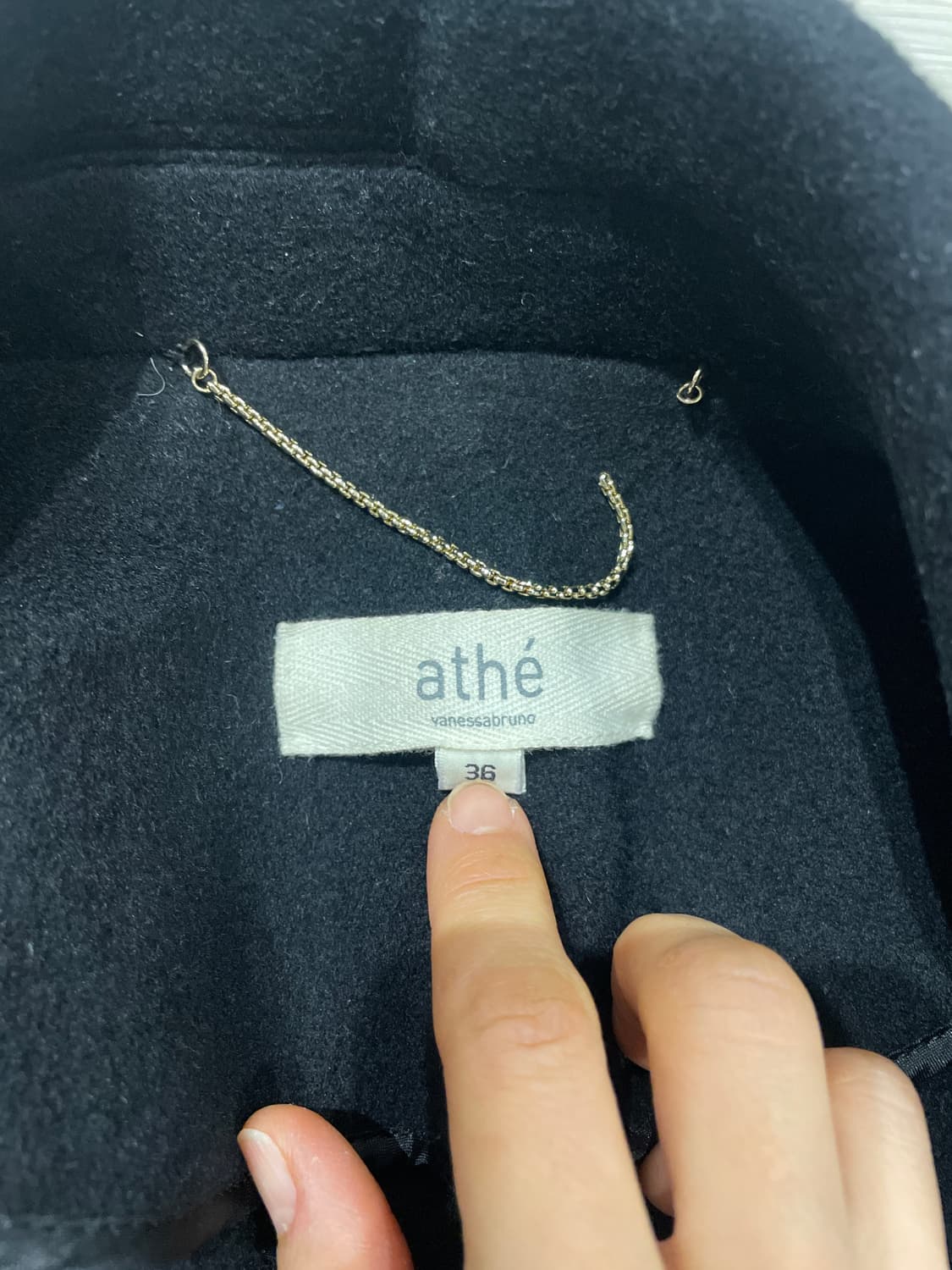 바네사브루노 아떼 블랙 코트 36 상품이미지5