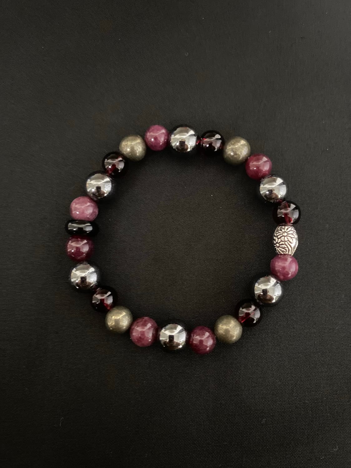 와인톤 원석 비즈 팔찌 상품이미지1