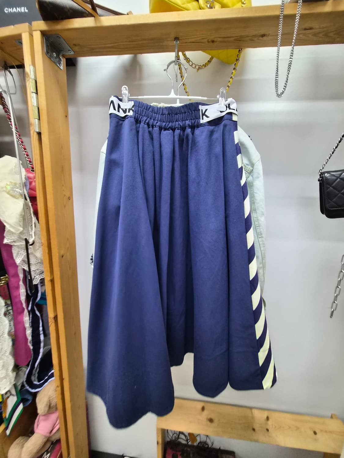 수입 핸드비즈 데님자켓.blank 도트 스트라이프 스커트 상품이미지10