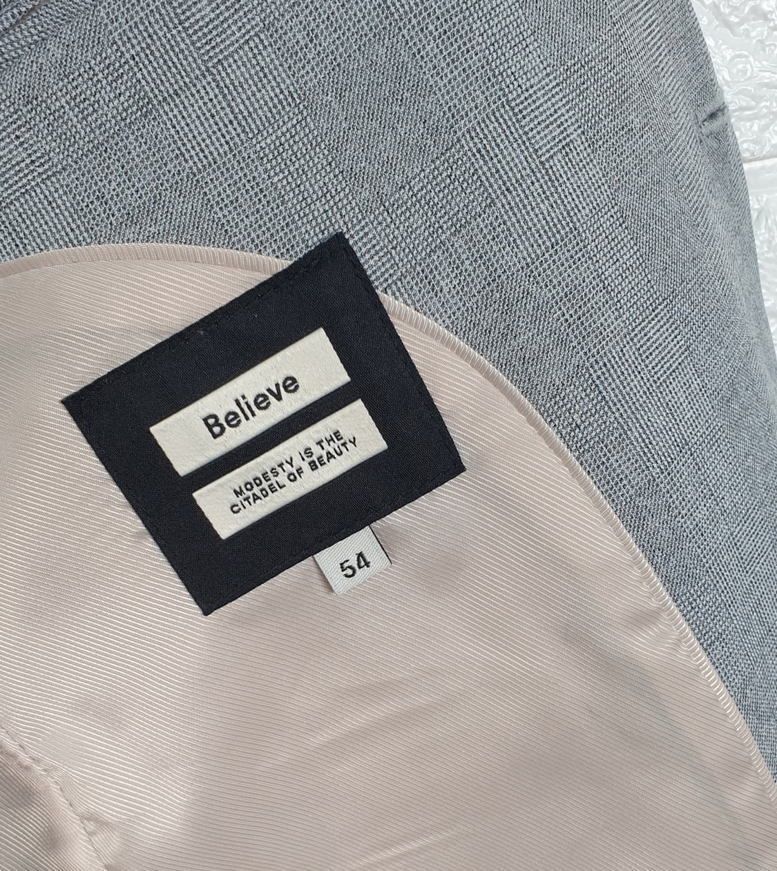 [100]빌리브 그레이 체크 블레이저 상품이미지6