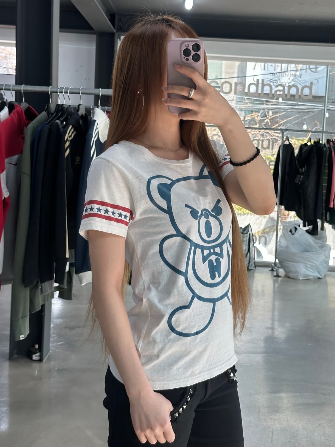 히스테릭글래머 아카이브 퍽베어 스타 반팔티 상품이미지3