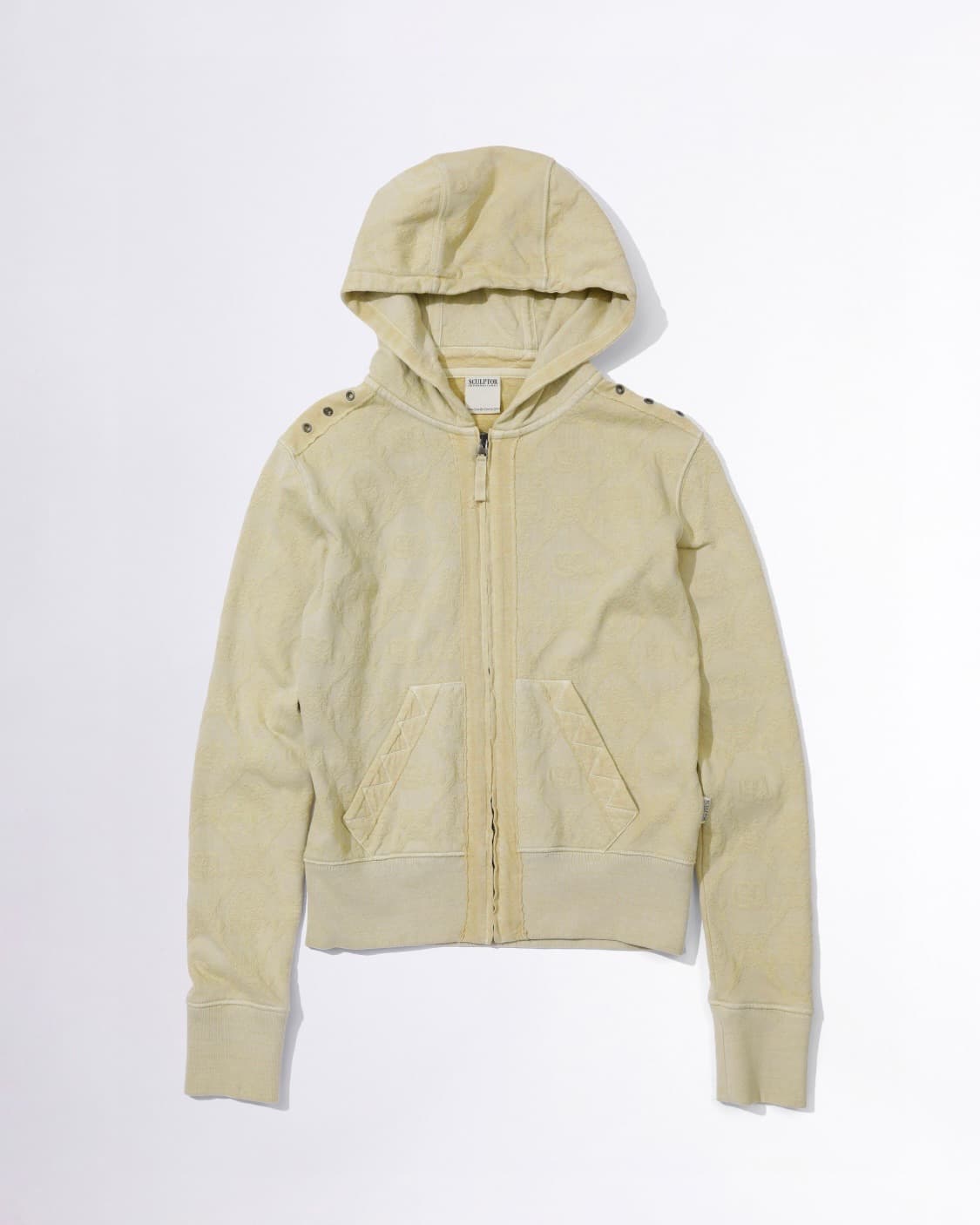S) 스컬프터 Jacquard Hoodie Zip-Up Mustard 상품이미지1