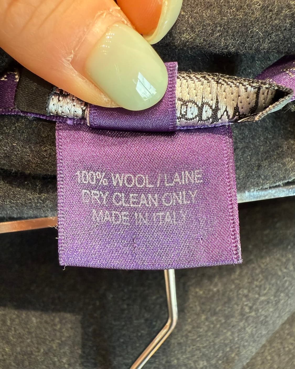 폴로 랄프로렌 퍼플라벨 차콜 레인울 미디스커트 상품이미지9