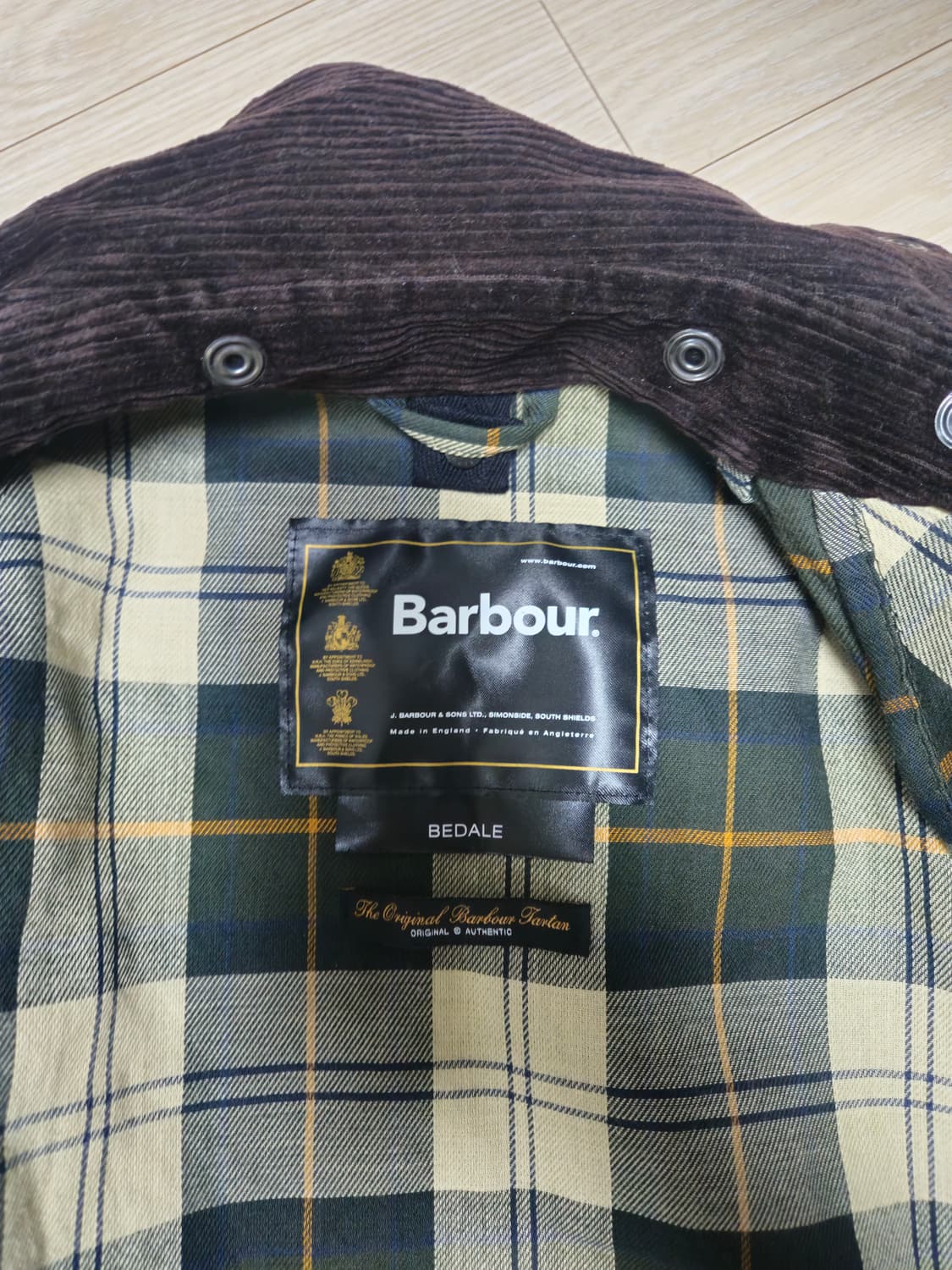 바버 비데일 왁스자켓 36 사이즈  상품이미지7