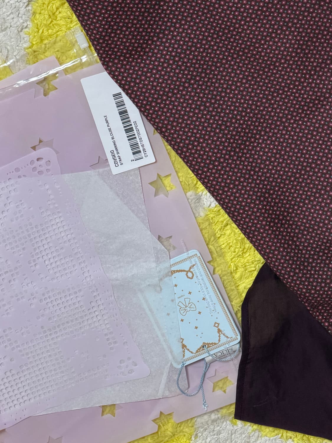 코이세이오 STRAP SHIRRING BLOUSE PURPLE 상품이미지8