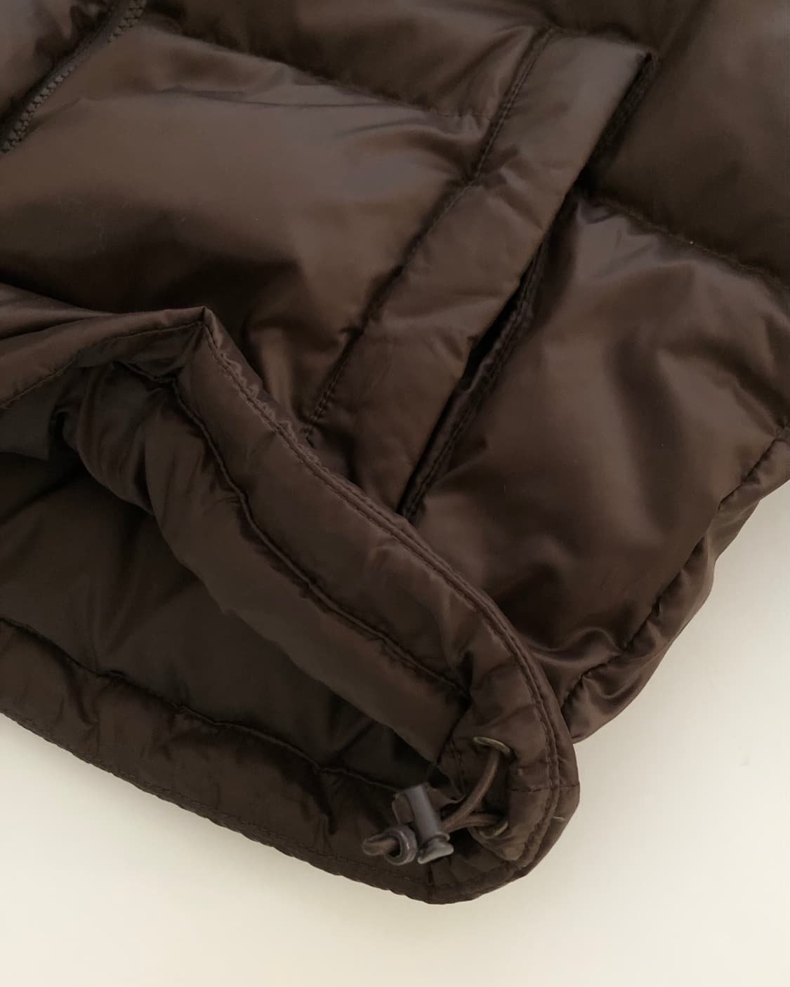 Lee 리 우먼 브라운컬러 릿지 크롭 덕다운 패딩 상품이미지7