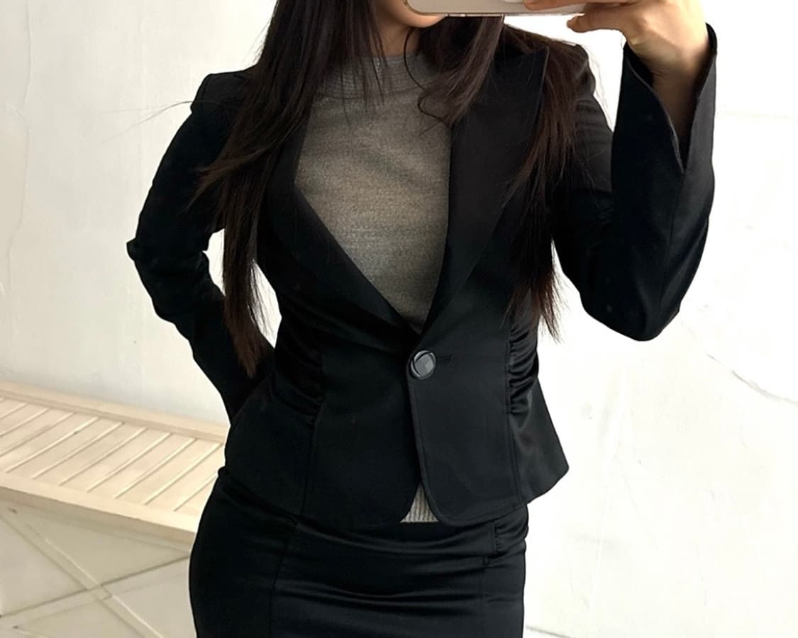 Black Shirring Point Set-up 상품이미지3