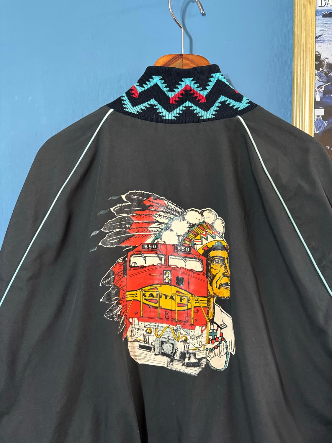 80‘s West Ark Aztec pattern varsity JK 상품이미지8