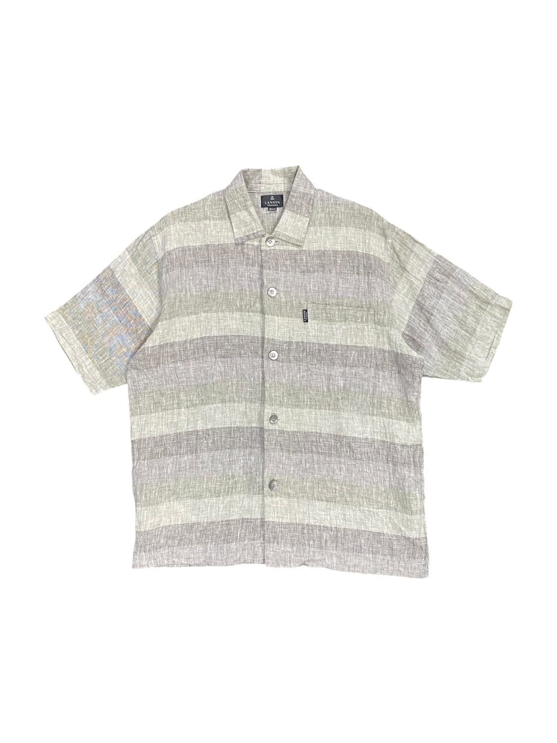 Lanvin 린넨 스트라이프 포켓 반팔 셔츠 상품이미지1