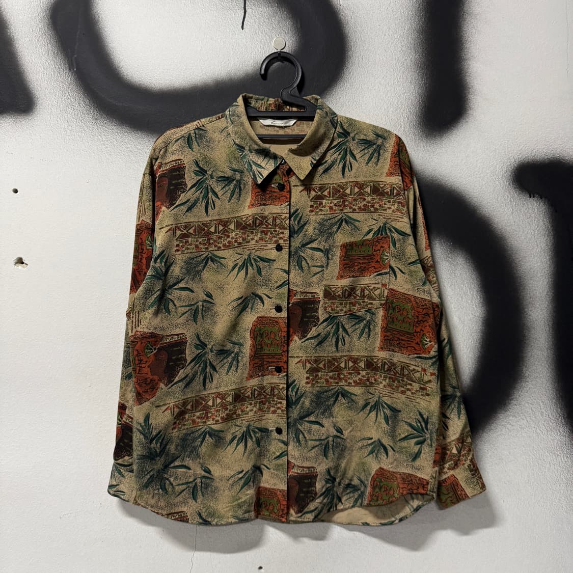 VTG 빈티지 하와이안 패턴 카라 긴팔 셔츠 상품이미지1