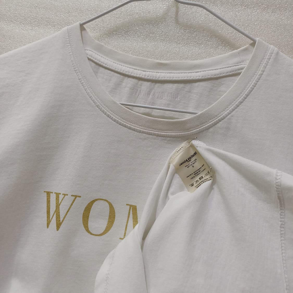 쟈딕앤볼테르 우먼 라운드 반팔 티 여성 여유 S 흰색 훌륭 사랑봉봉 상품이미지3