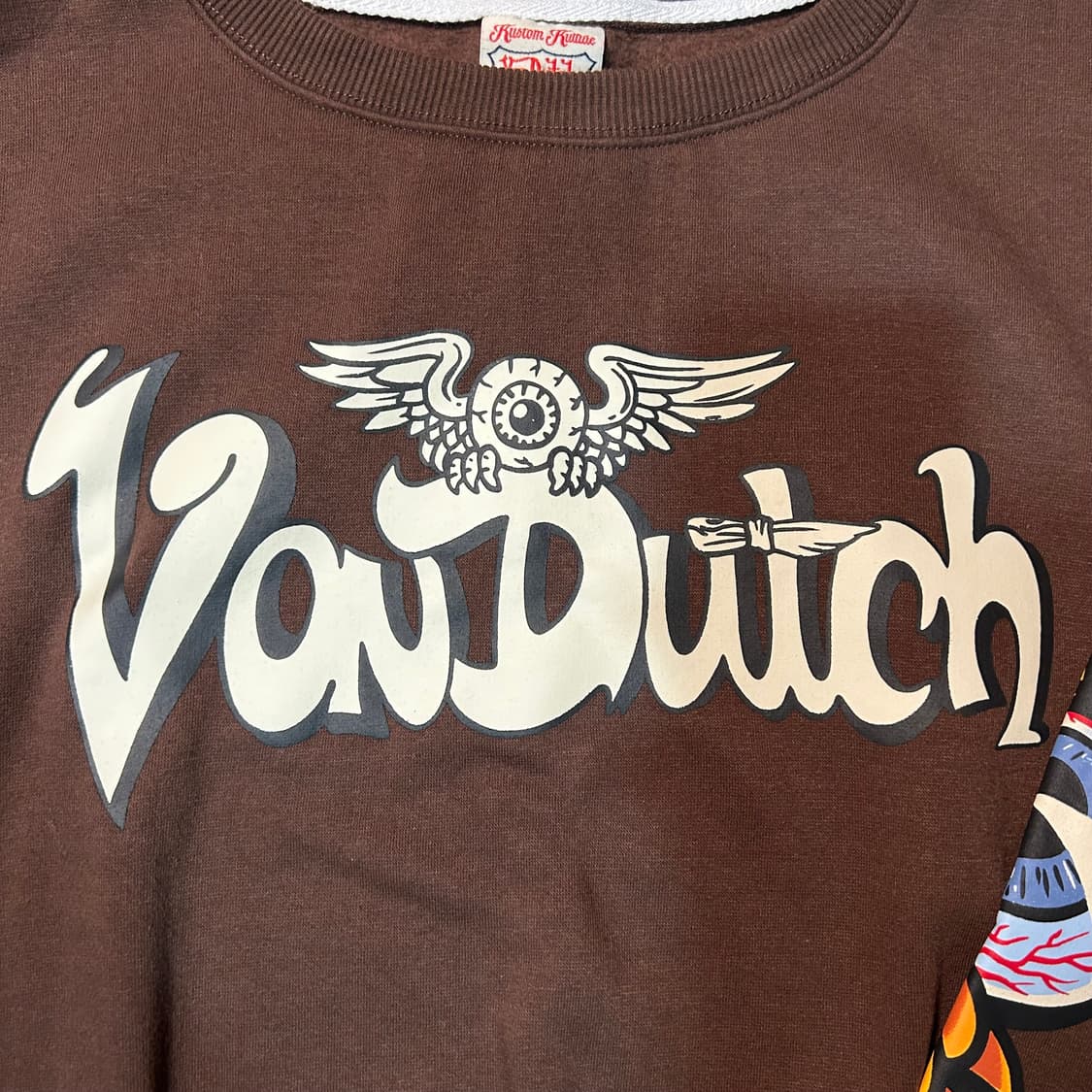 [L] 본더치 로고 프린팅 크롭핏 맨투맨 상품이미지3