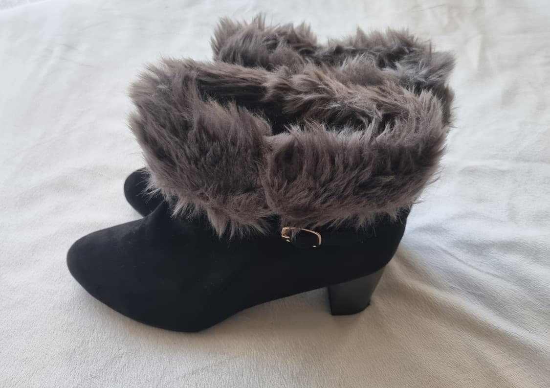 빈티지 긱시크 갸루 퍼 버클 부츠 상품이미지1