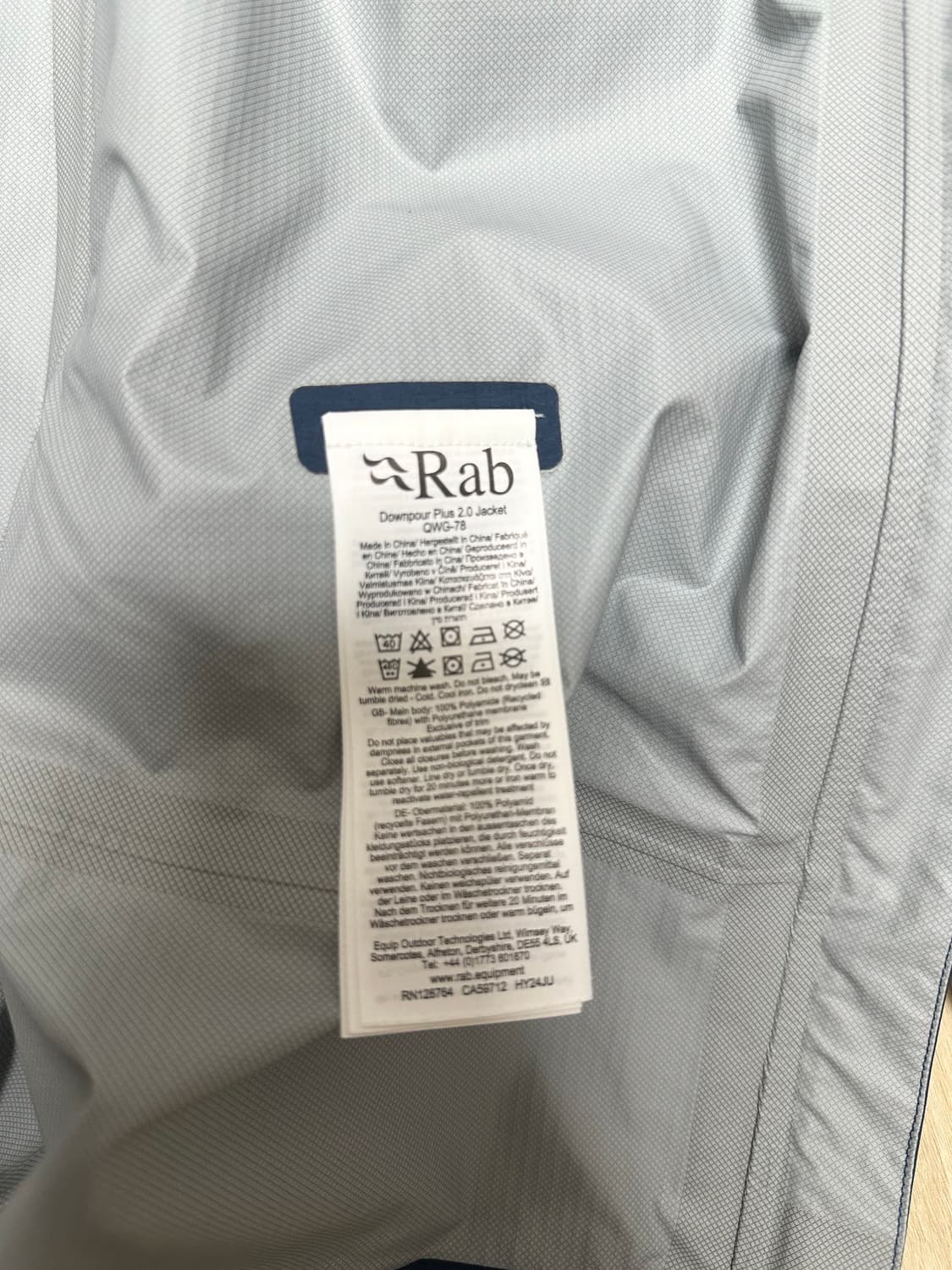 Rab 다운포어 플러스 2.0 자켓 템페스트 블루 / M사이즈 상품이미지7