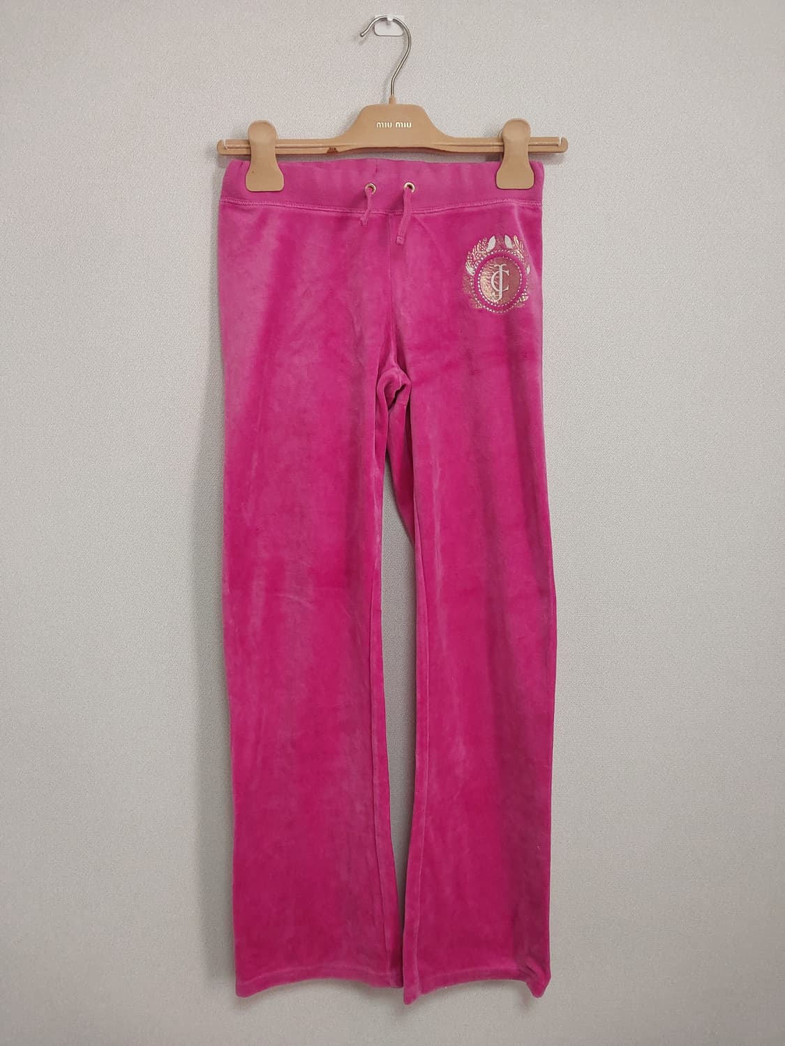 쥬시꾸뛰르 핑크 벨벳 트레이닝 팬츠 y2k 상품이미지1