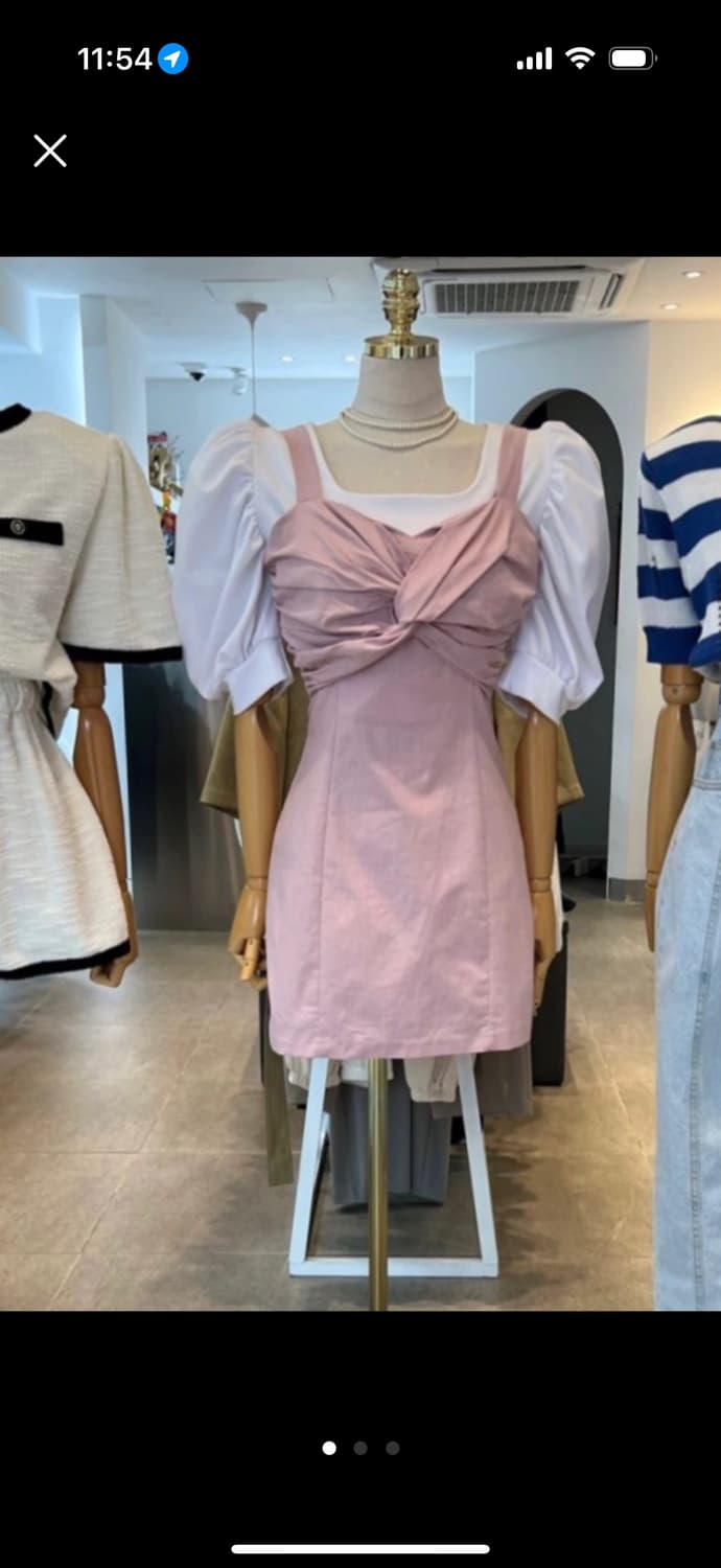 핑크뷔스티에원피스 상품이미지1