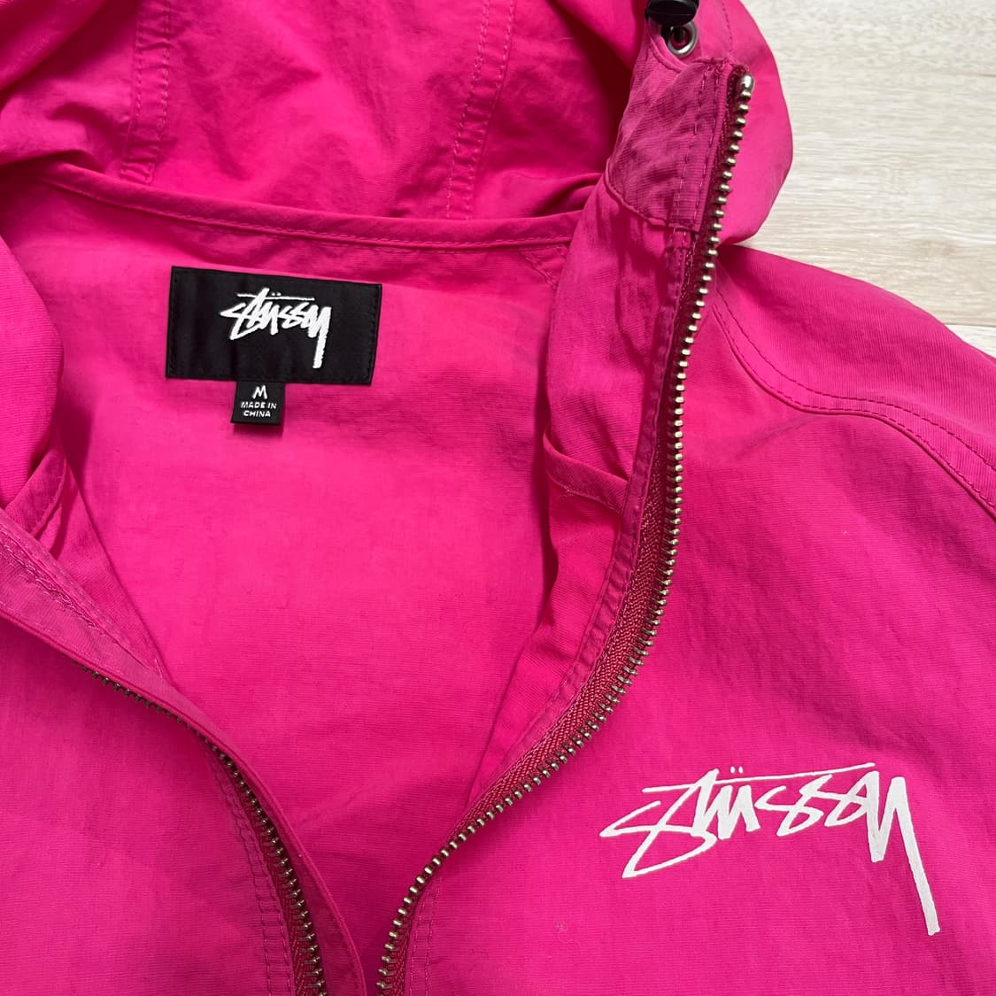 스투시 웨이브 다이 비치쉘 자켓 푸시아 M사이즈 상품이미지2