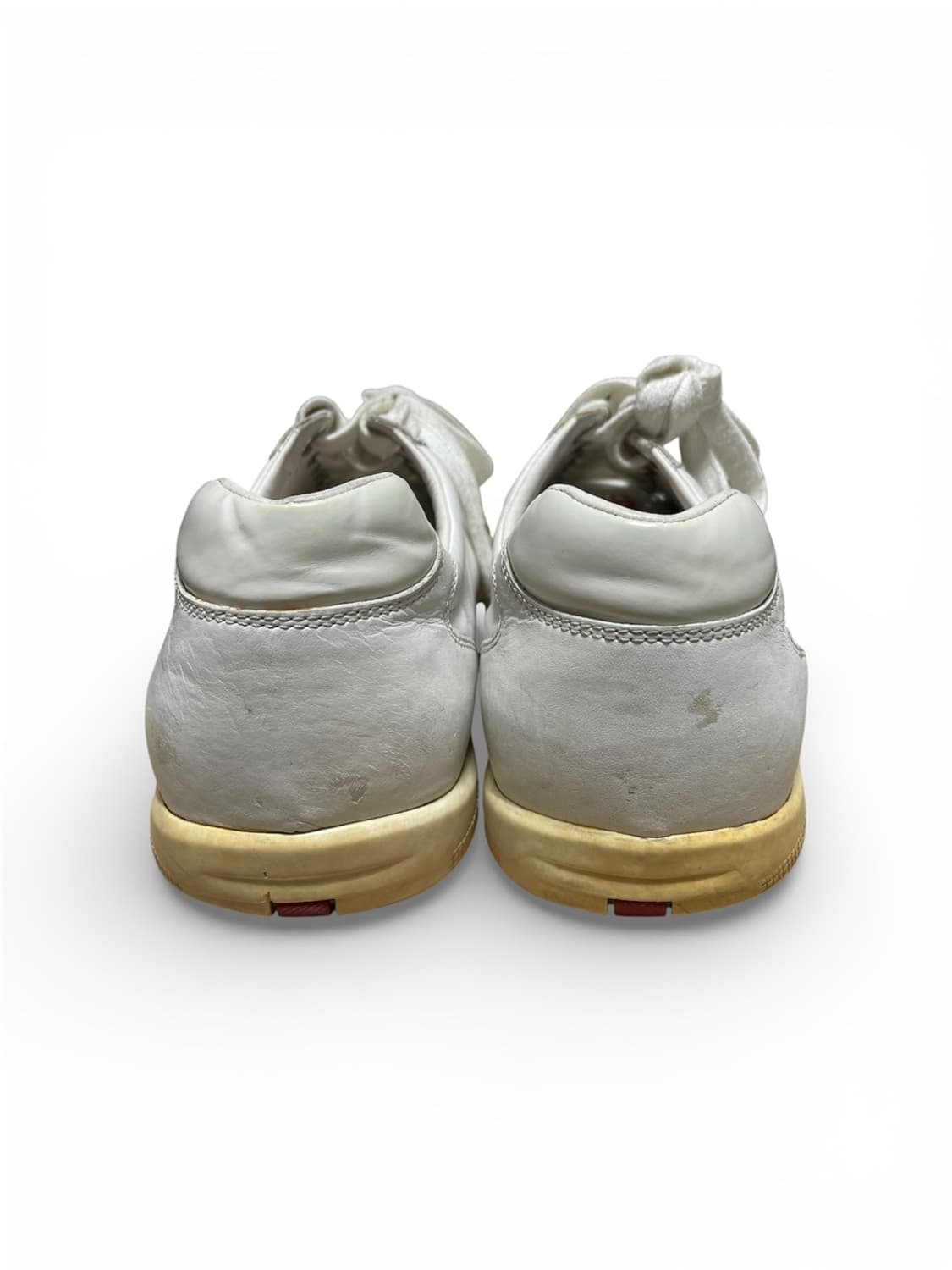 285) 프라다 스포츠 레더 로고 화이트 스니커즈 상품이미지4